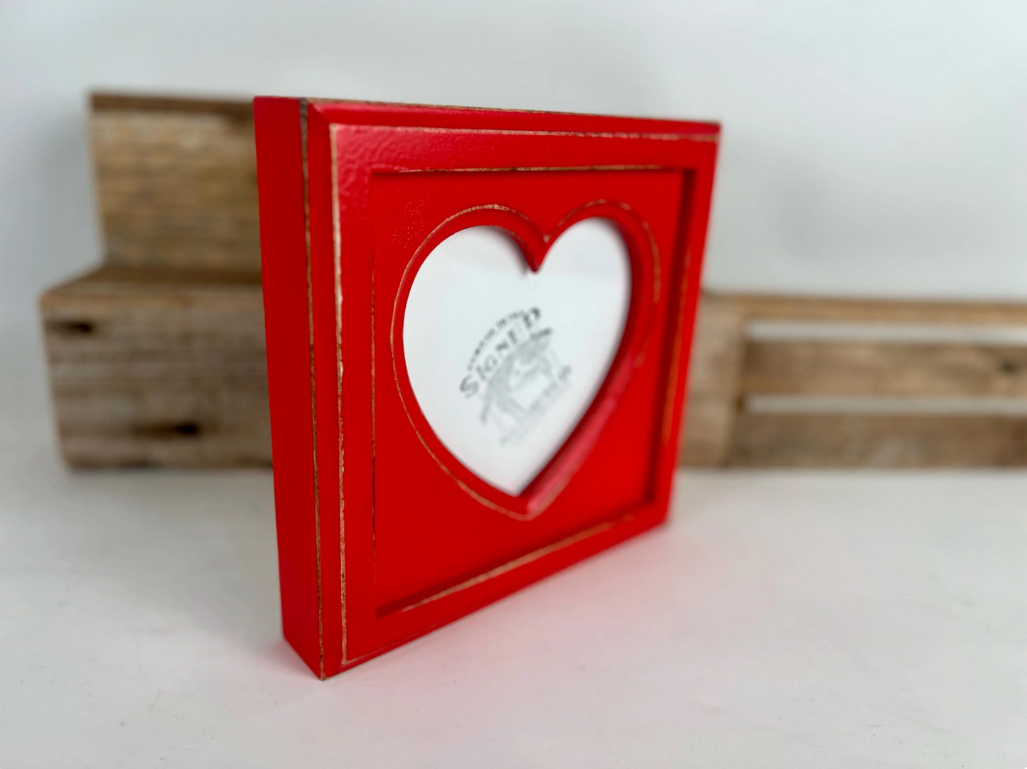 3x3" frame in Heart with Outside Cove Build Up style - Choose your color - FREE SHIPPING