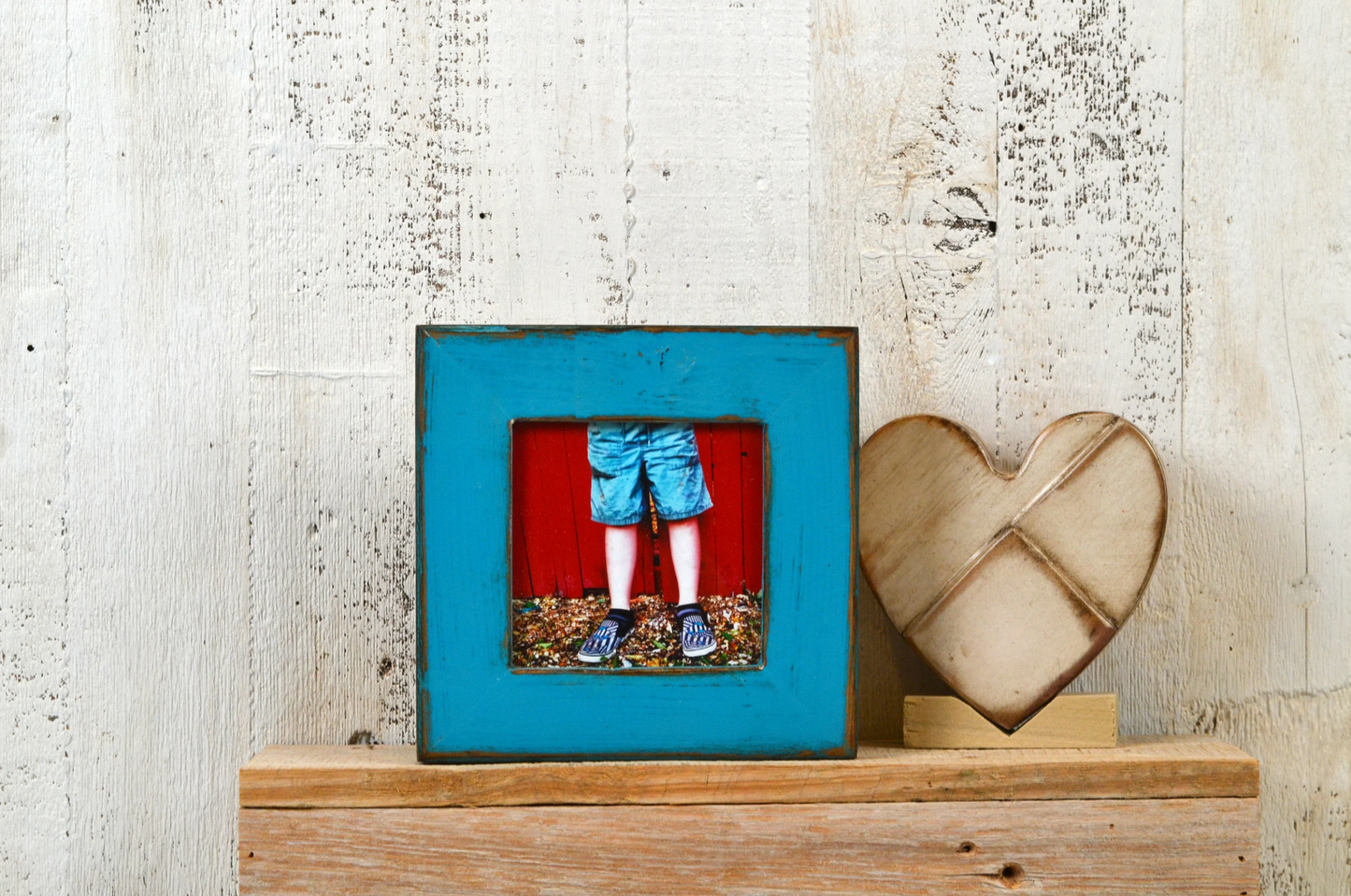 7x7" frame in Reclaimed Cedar style - Choose your color - FREE SHIPPING