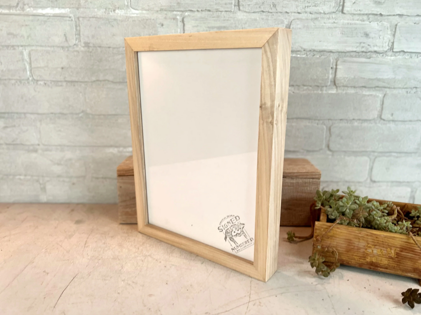 Deep Flat frame style in Solid Natural Poplar Hardwood - Choose your size - FREE SHIPPING!