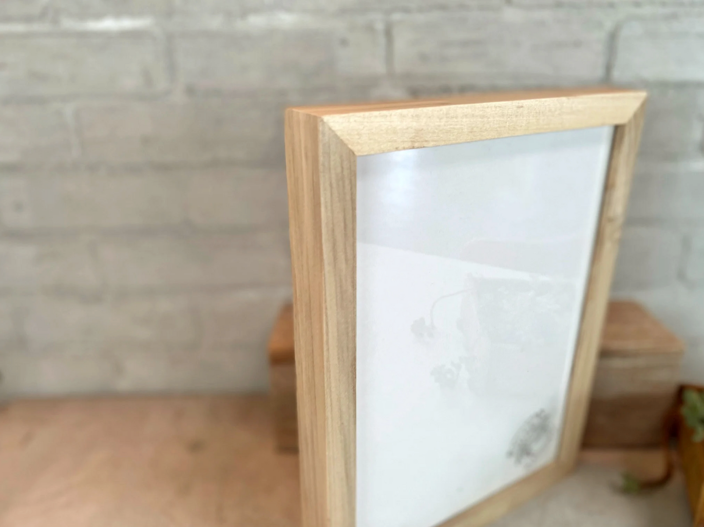 Deep Flat frame style in Solid Natural Poplar Hardwood - Choose your size - FREE SHIPPING!