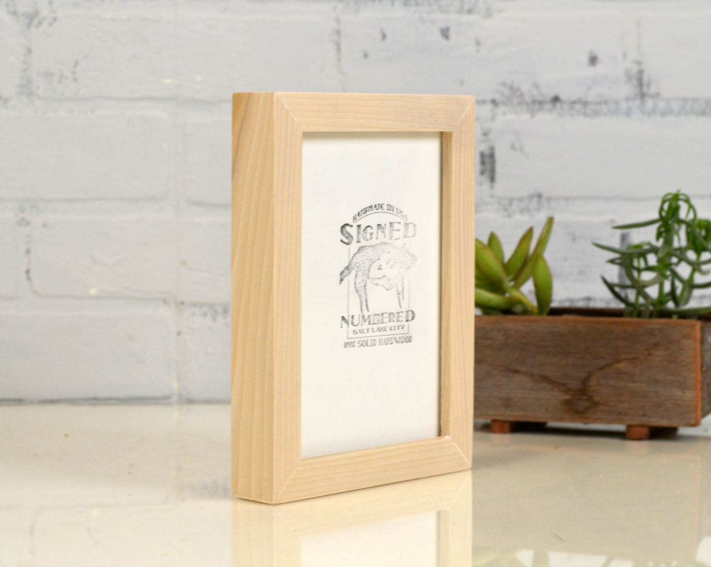 Deep Flat frame style in Solid Natural Poplar Hardwood - Choose your size - FREE SHIPPING!