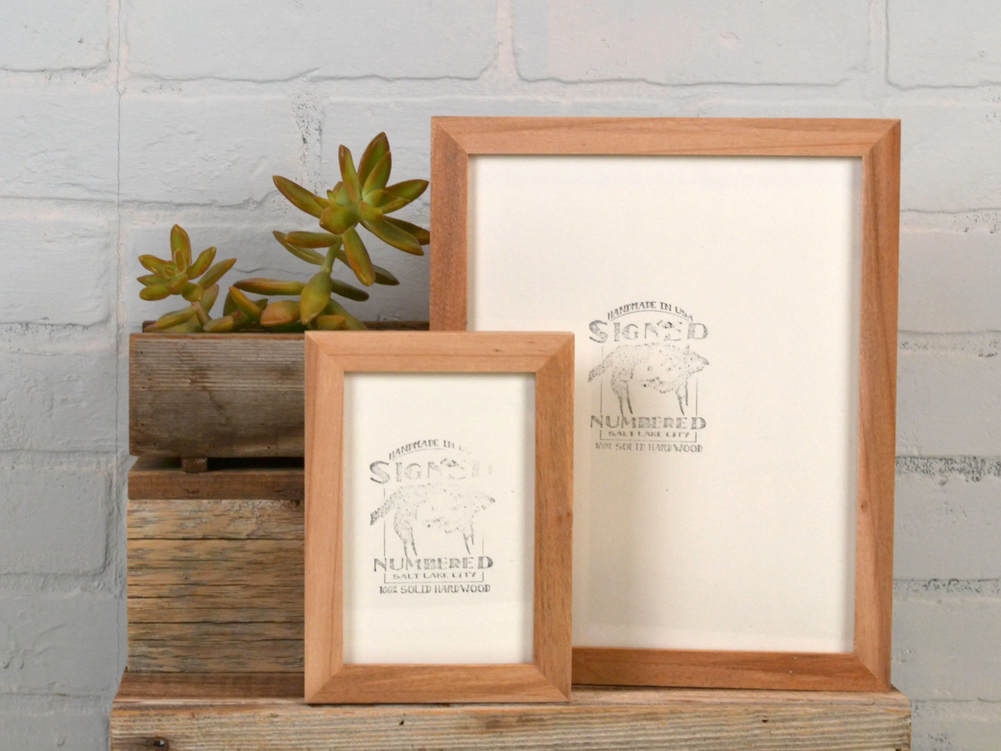 Peewee frame style in Solid Natural Willow Hardwood - Choose your size - FREE SHIPPING!