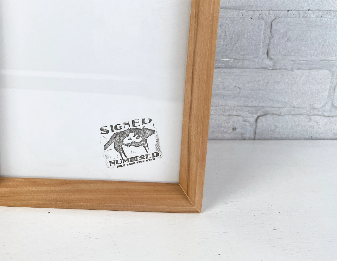 Park Slope frame style in Solid Natural Willow Hardwood - Choose your size - FREE SHIPPING!