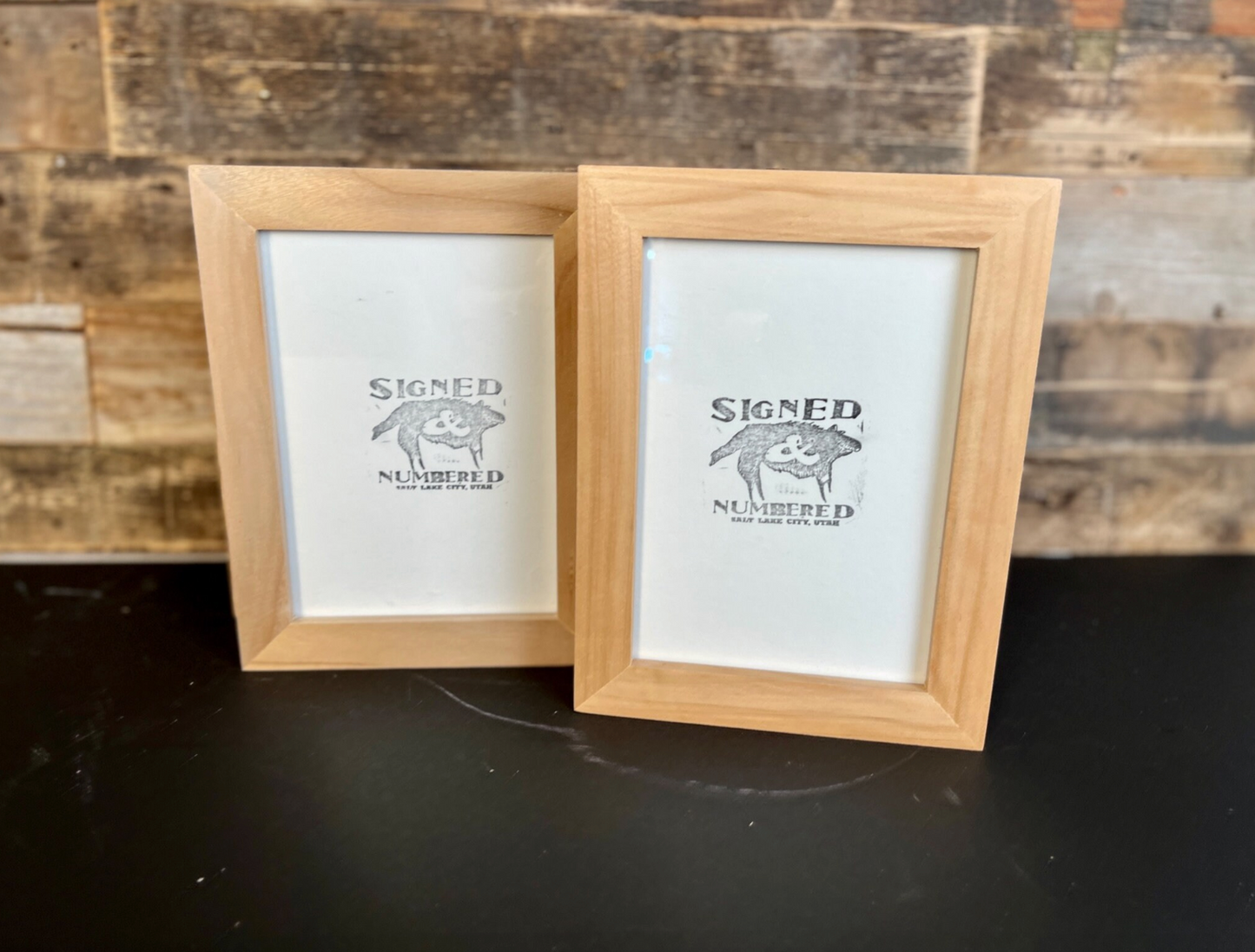 1x1 Flat frame style in Solid Natural Willow Hardwood - Choose your size - FREE SHIPPING!