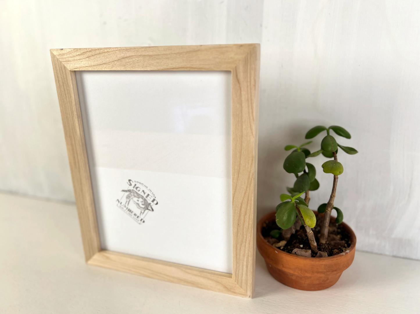 1x1 Flat frame style in Solid Natural Poplar Hardwood - Choose your size - FREE SHIPPING!