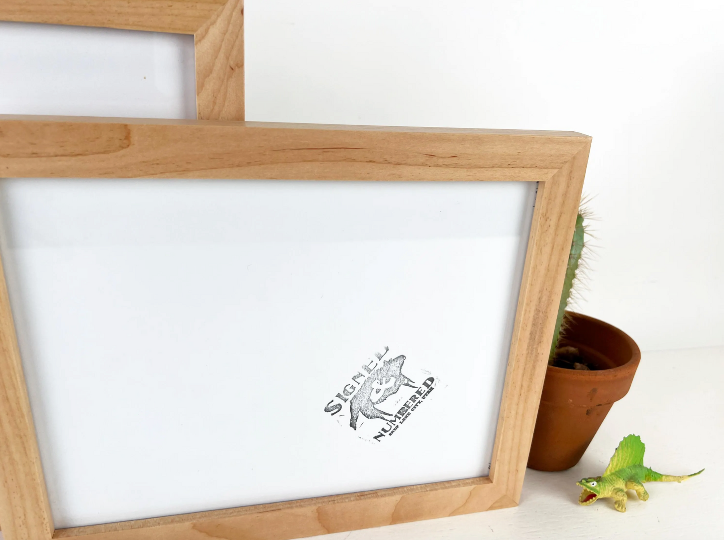 1x1 Flat frame style in Solid Natural Maple Hardwood - Choose your size - FREE SHIPPING!
