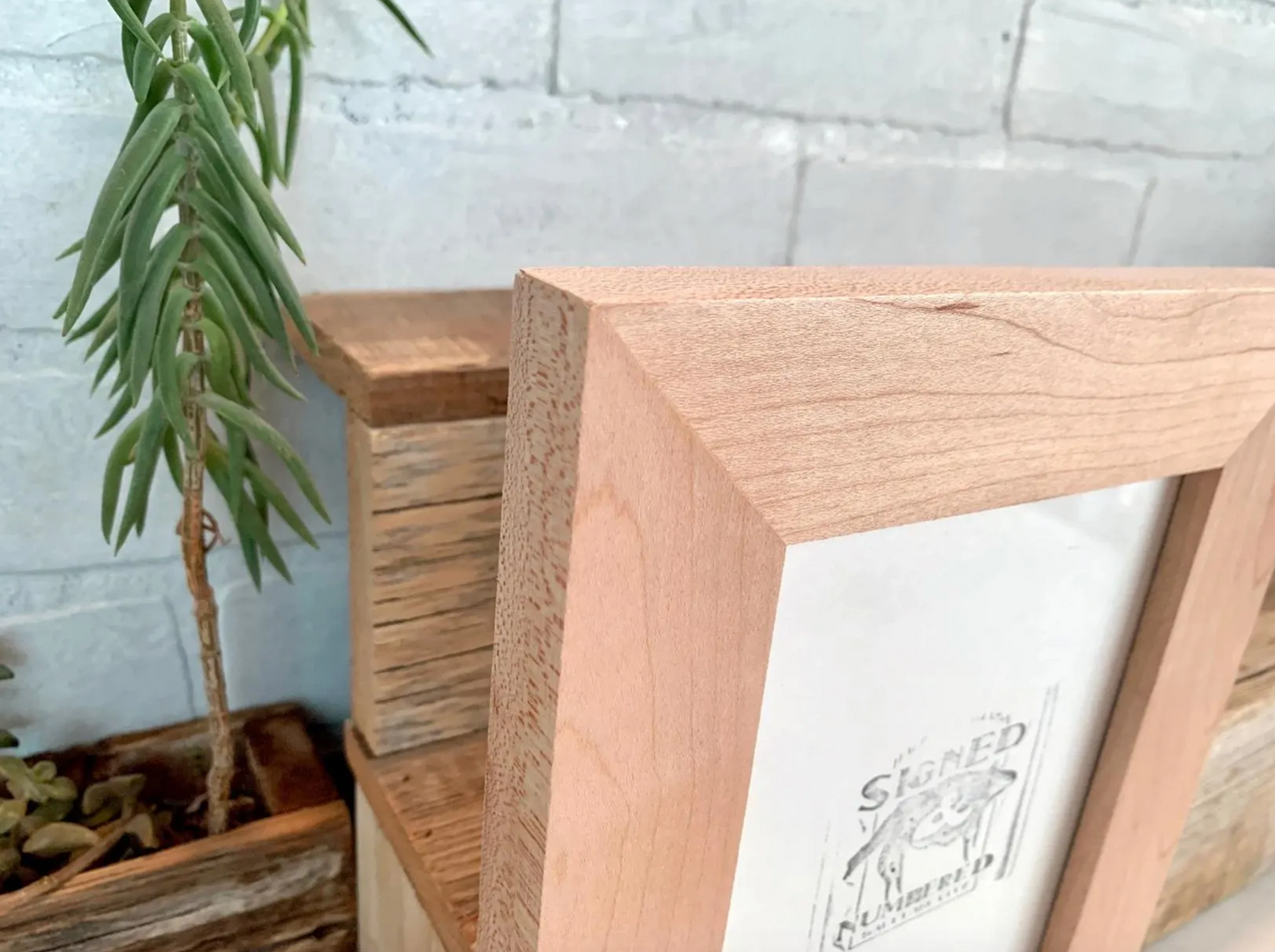 1.5 Standard frame style in Solid Natural Maple Hardwood - Choose your size - FREE SHIPPING!