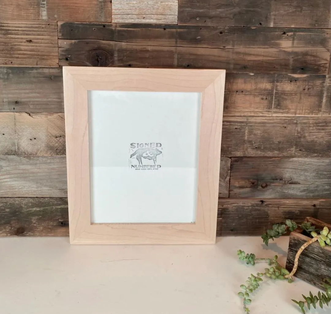 1.5 Standard frame style in Solid Natural Maple Hardwood - Choose your size - FREE SHIPPING!