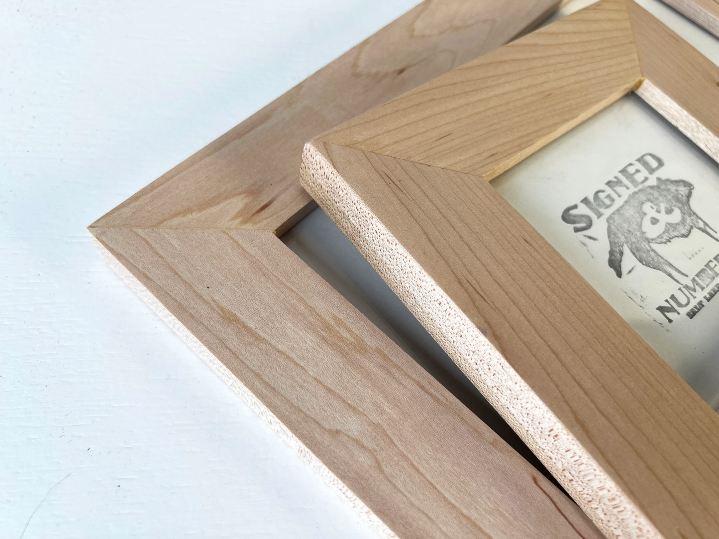 1.5 Standard frame style in Solid Natural Maple Hardwood - Choose your size - FREE SHIPPING!