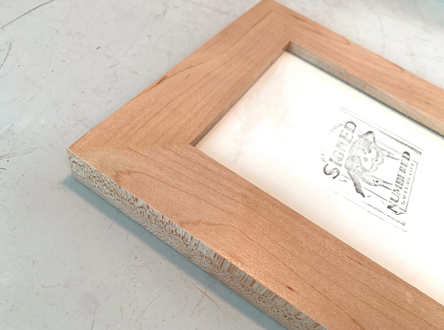 1.5 Standard frame style in Solid Natural Maple Hardwood - Choose your size - FREE SHIPPING!