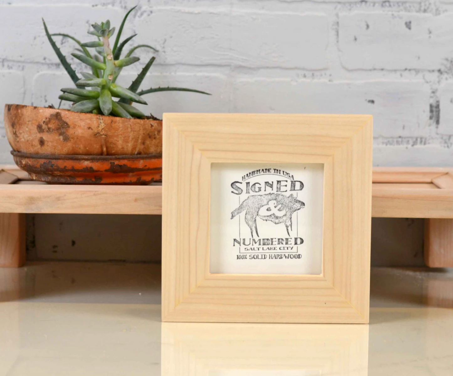 1.5 Standard frame style in Solid Natural Poplar Hardwood - Choose your size - FREE SHIPPING!