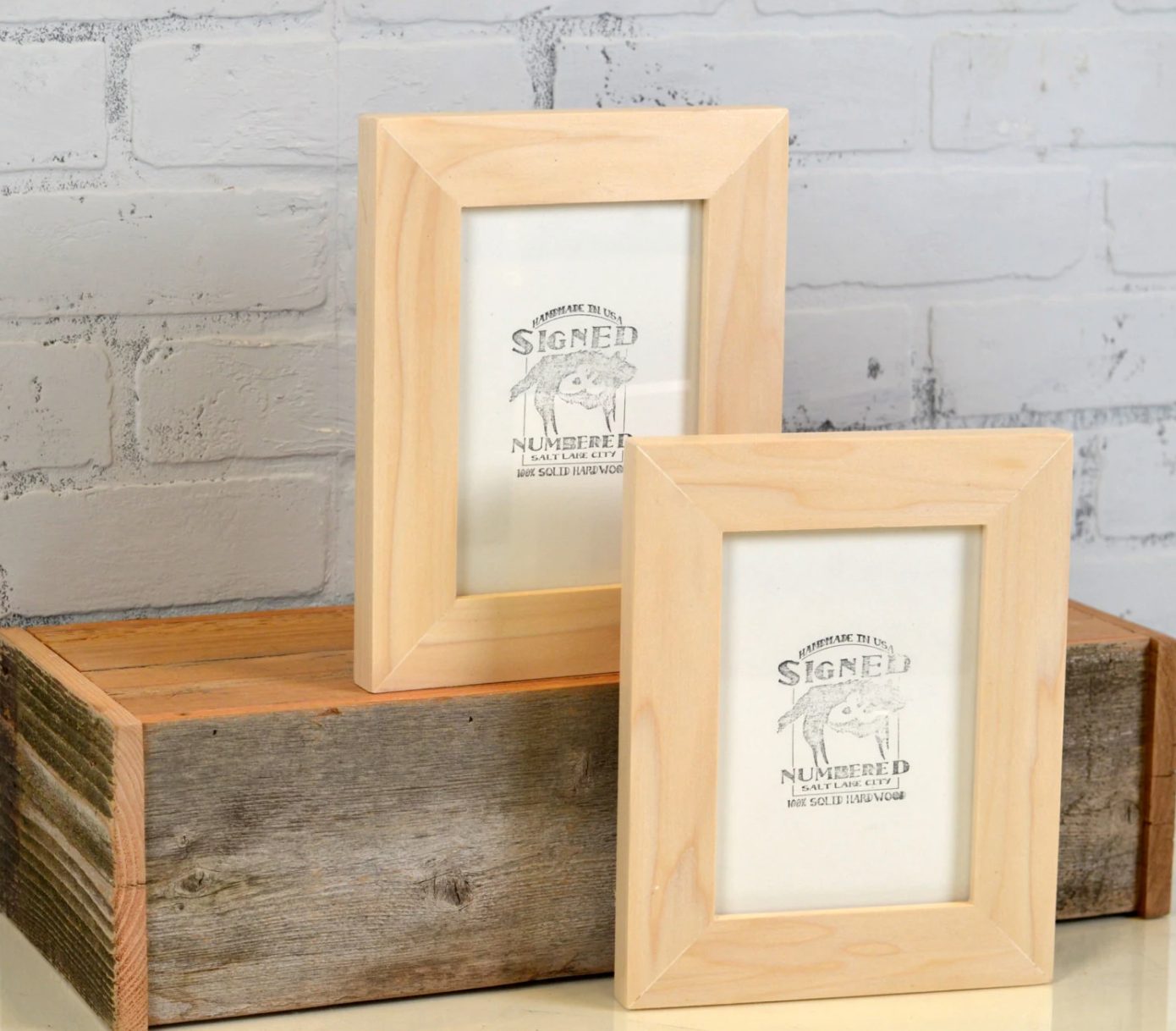 1.5 Standard frame style in Solid Natural Poplar Hardwood - Choose your size - FREE SHIPPING!