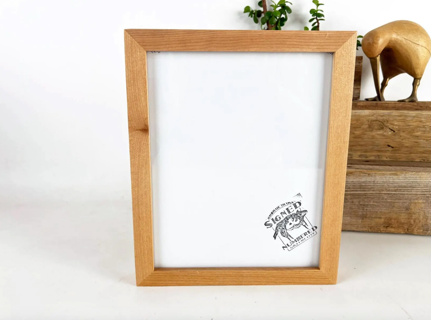 Deep Flat frame style in Solid Natural Alder Hardwood - Choose your size - FREE SHIPPING!