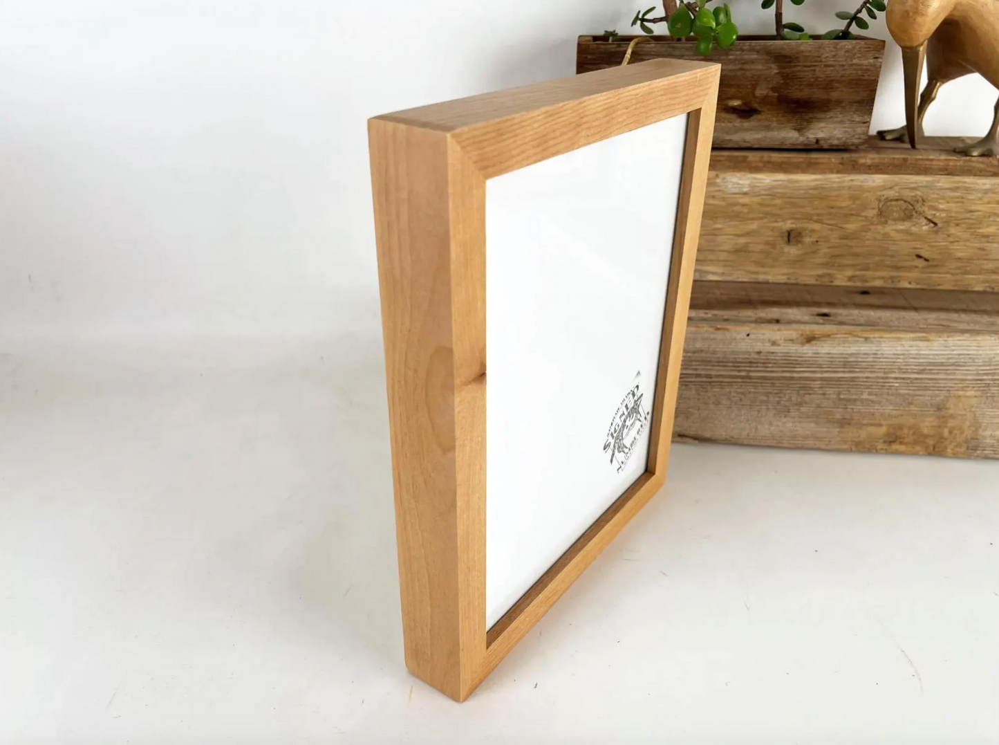 Deep Flat frame style in Solid Natural Alder Hardwood - Choose your size - FREE SHIPPING!