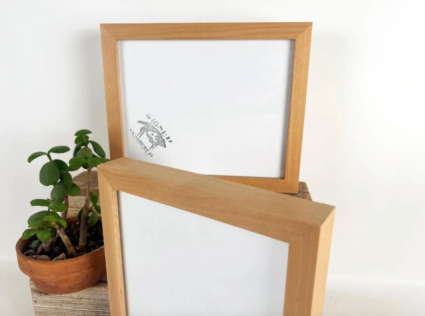 Deep Flat frame style in Solid Natural Alder Hardwood - Choose your size - FREE SHIPPING!