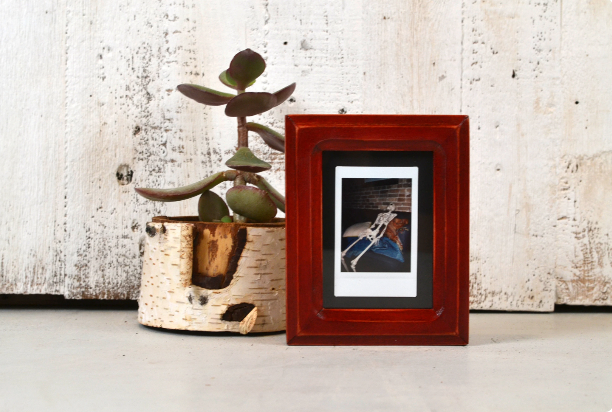 Picture Frame for Mini Instant Camera Print in Double Cove Style - Choose Your Frame and Mat Color
