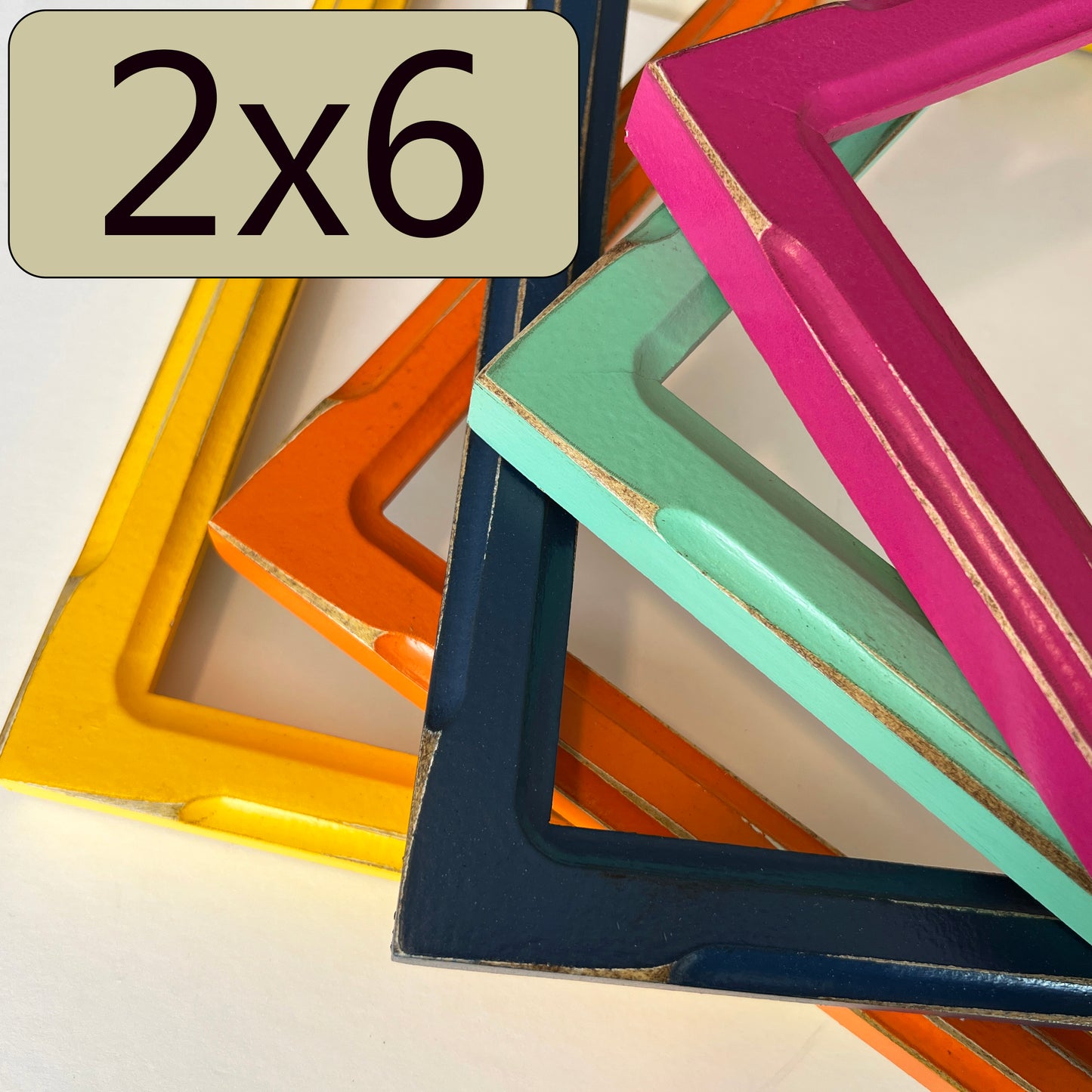 2x6" frame in 1x1 Shallow Bones style - Choose your color - FREE SHIPPING