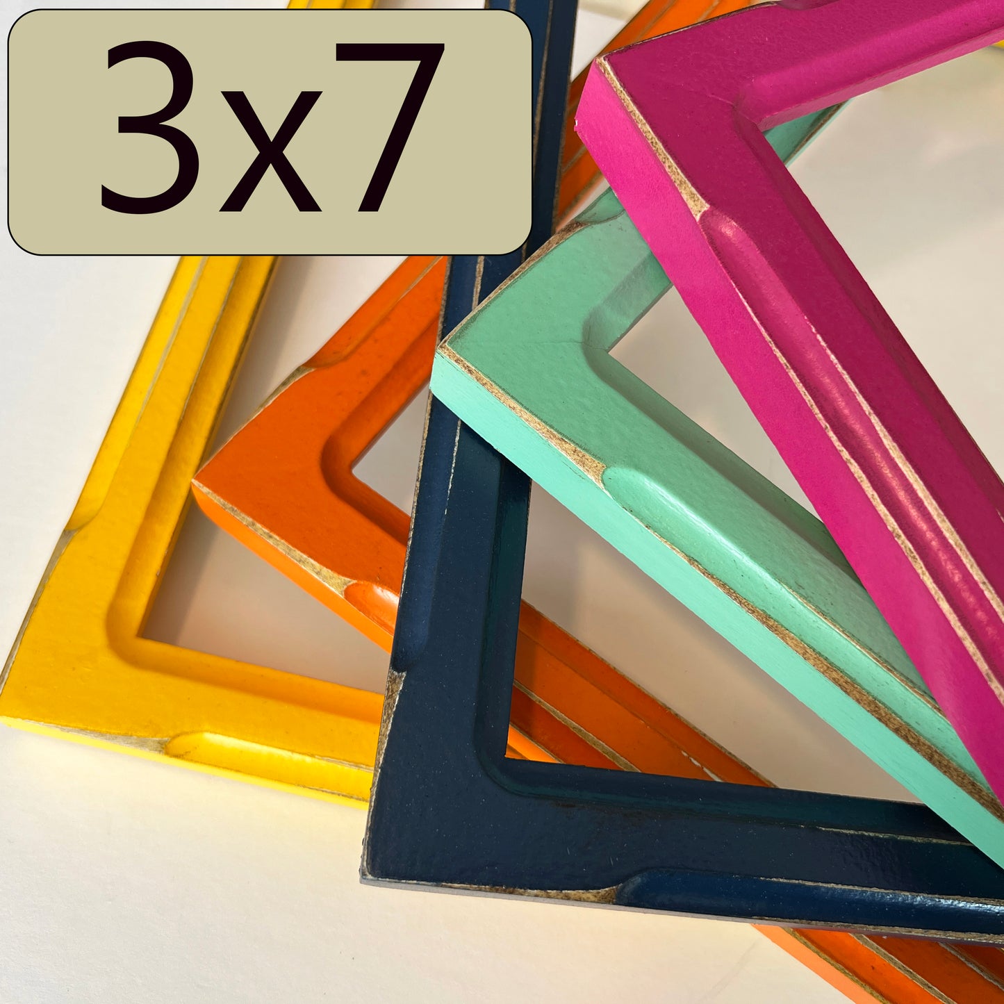 3x7" frame in 1x1 Shallow Bones style - Choose your color - FREE SHIPPING