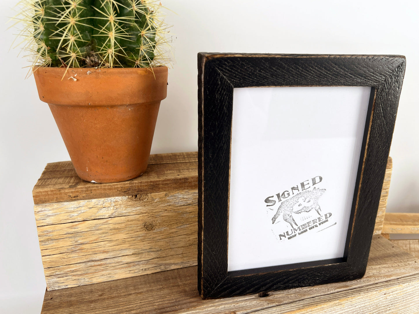 4x5" frame in 1x1 Roughsawn style - Choose your color - FREE SHIPPING