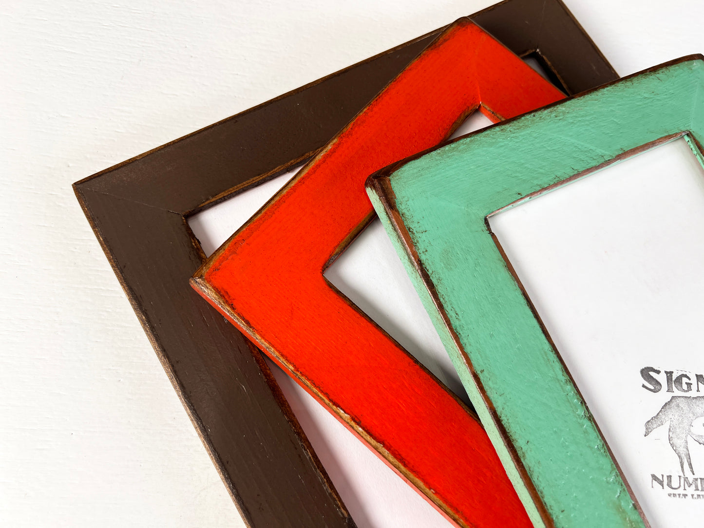 7x7" frame in Reclaimed Cedar style - Choose your color - FREE SHIPPING