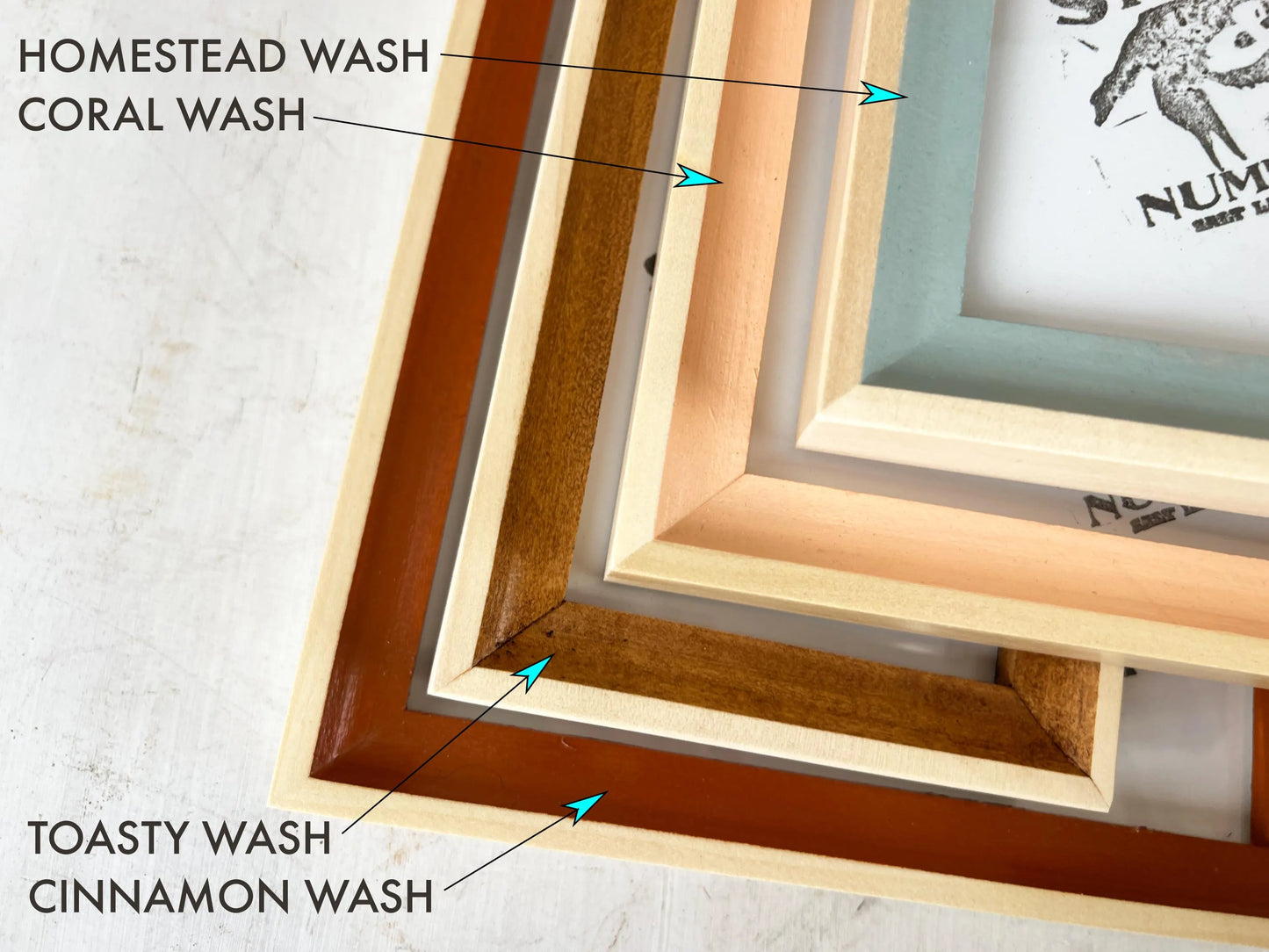 11x11" frame in Foxy Minus Poplar style - Choose your color - FREE SHIPPING