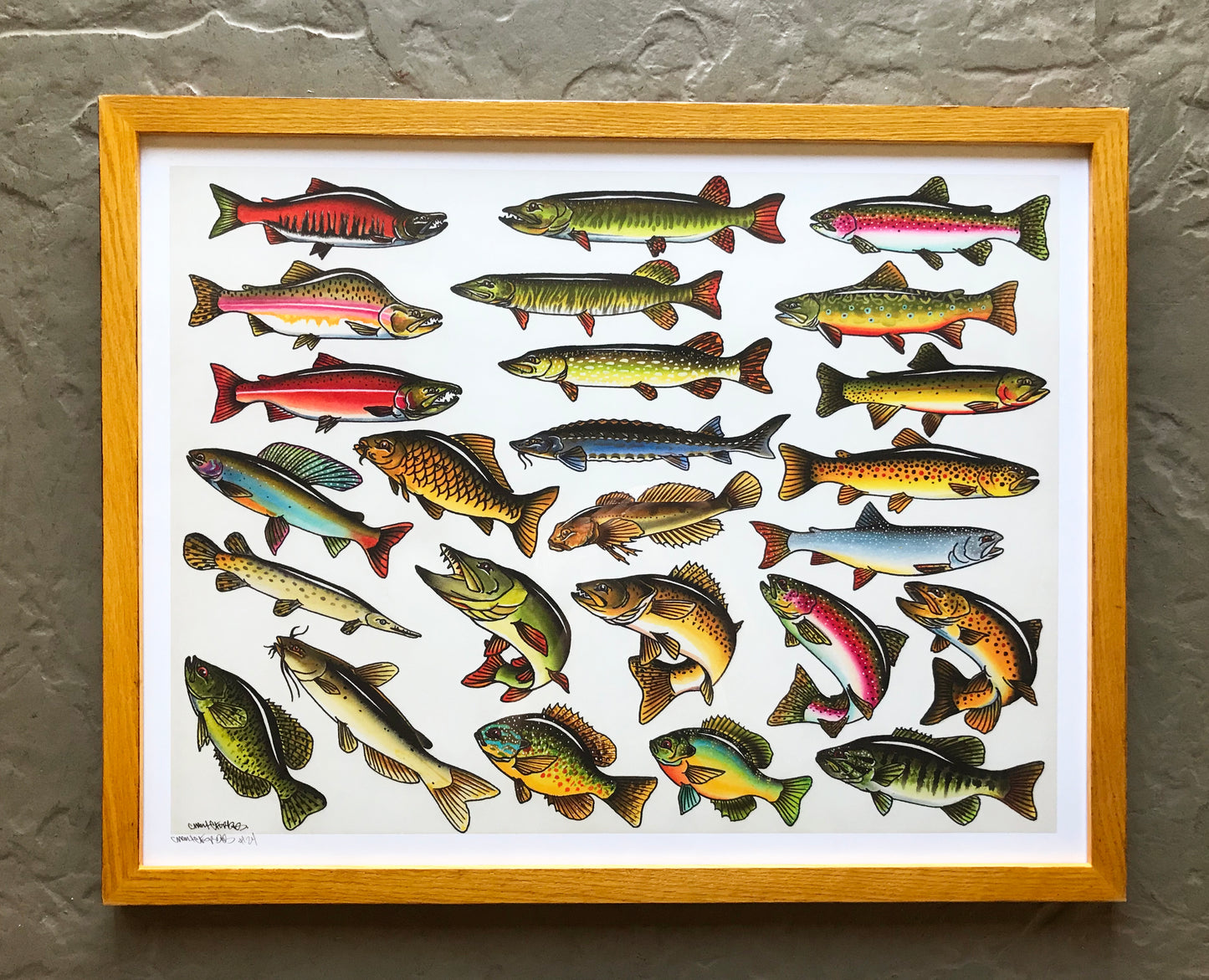 4x10" frame in Peewee Oak style - Choose your color - FREE SHIPPING