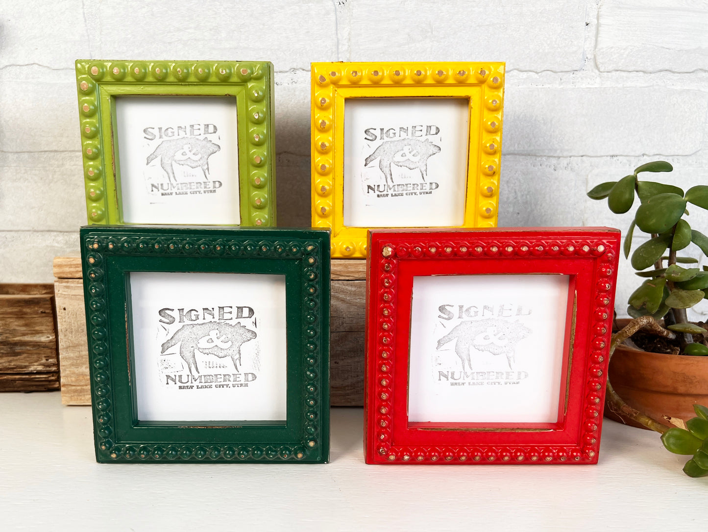 4x8" frame in 1x1 Bumpy style - Choose your color - FREE SHIPPING