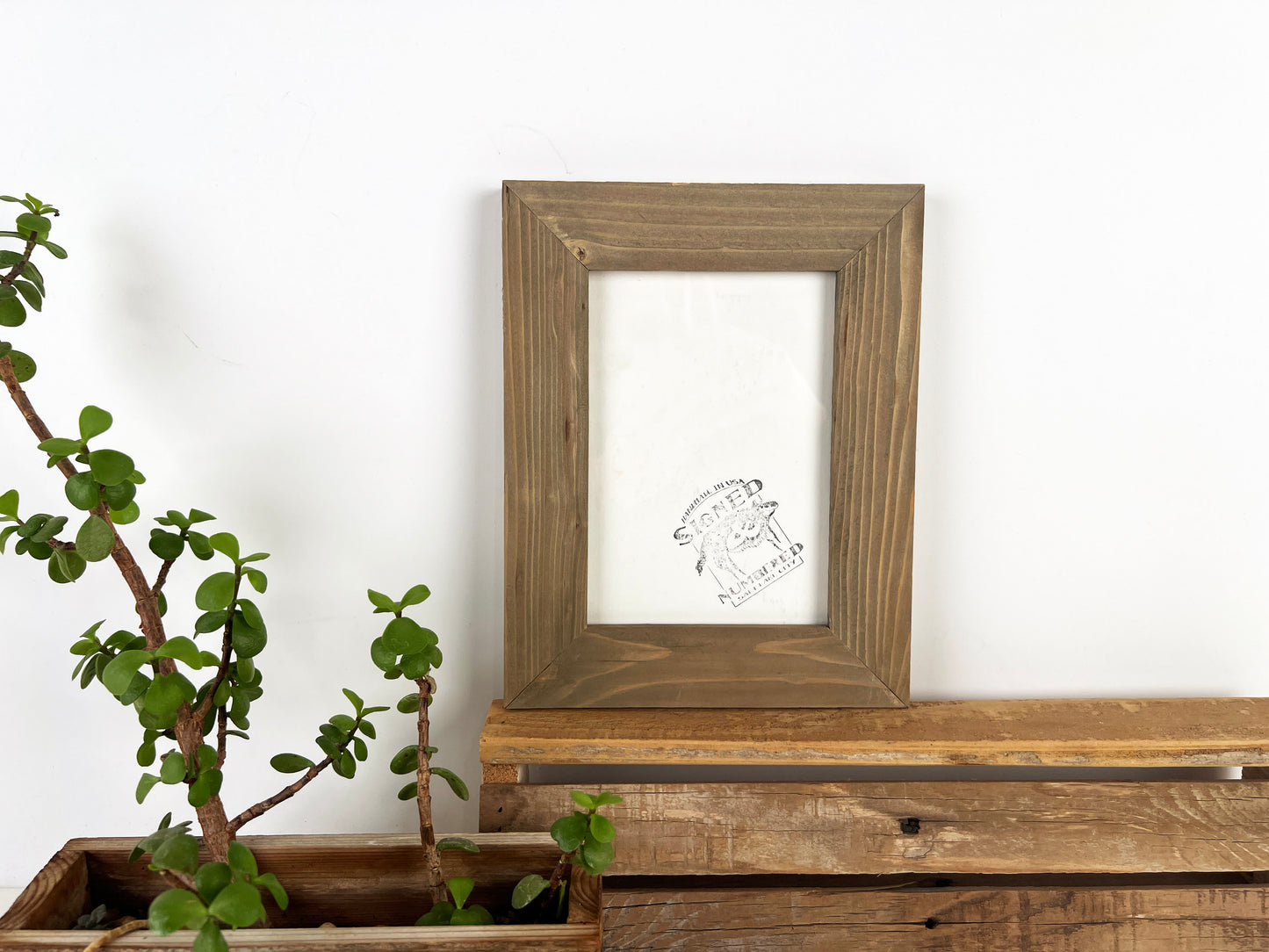 4x10" frame in Reclaimed Cedar style with Wash Finish - Choose your size - FREE SHIPPING