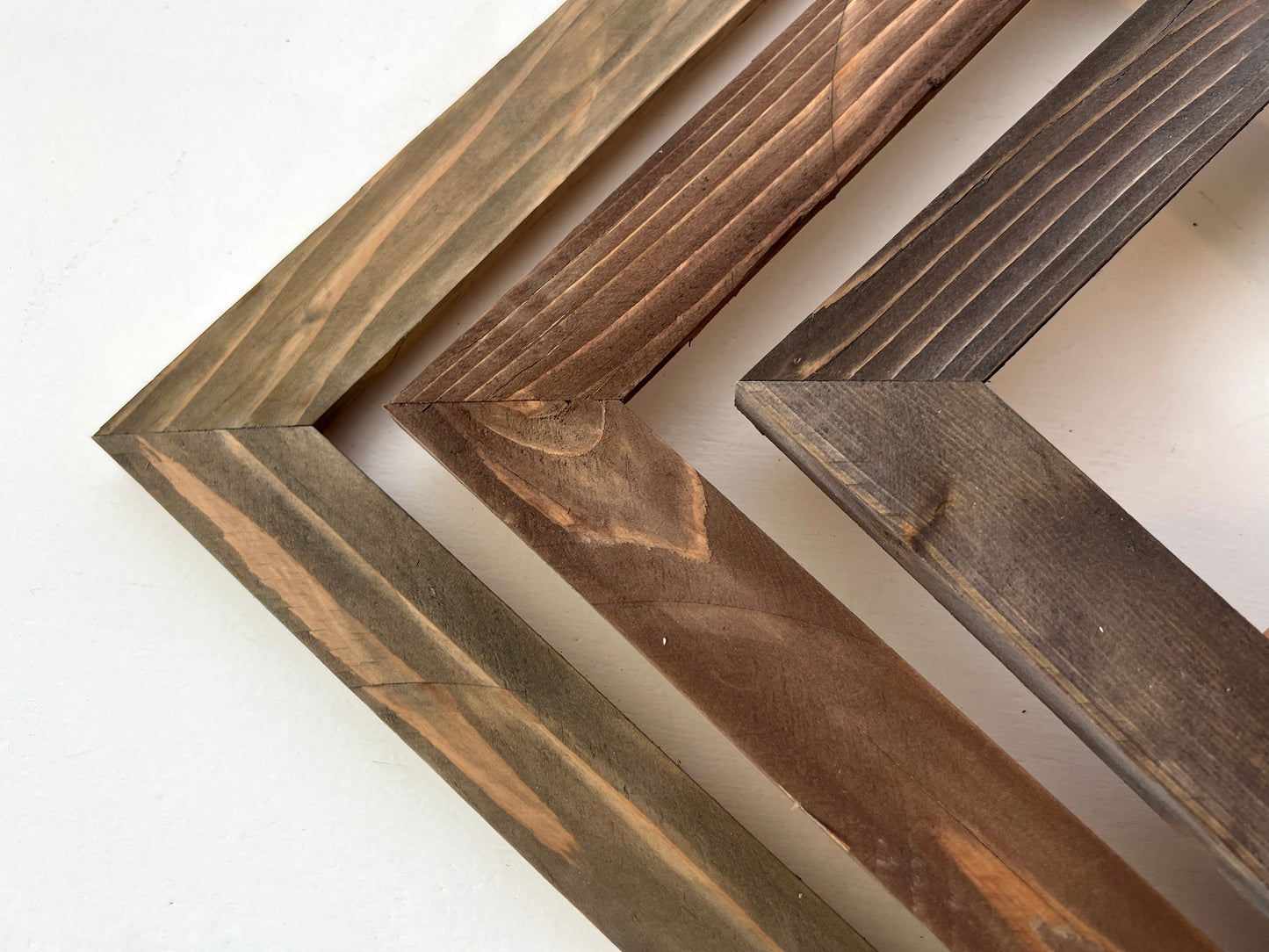 4x10" frame in Reclaimed Cedar style with Wash Finish - Choose your size - FREE SHIPPING