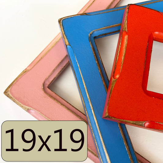 19x19" frame in 1.5 Wide Bones style - Choose your color - FREE SHIPPING