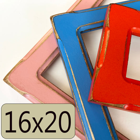 16x20" frame in 1.5 Wide Bones style - Choose your color - FREE SHIPPING