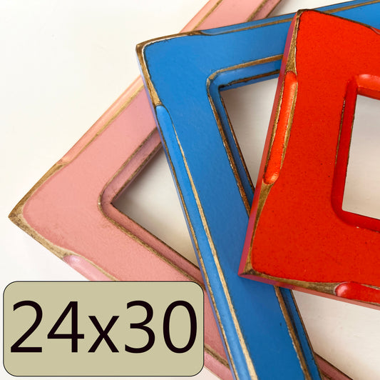 24x30" frame in 1.5 Wide Bones style - Choose your color - FREE SHIPPING