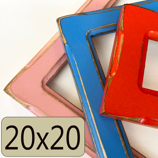 20x20" frame in 1.5 Wide Bones style - Choose your color - FREE SHIPPING