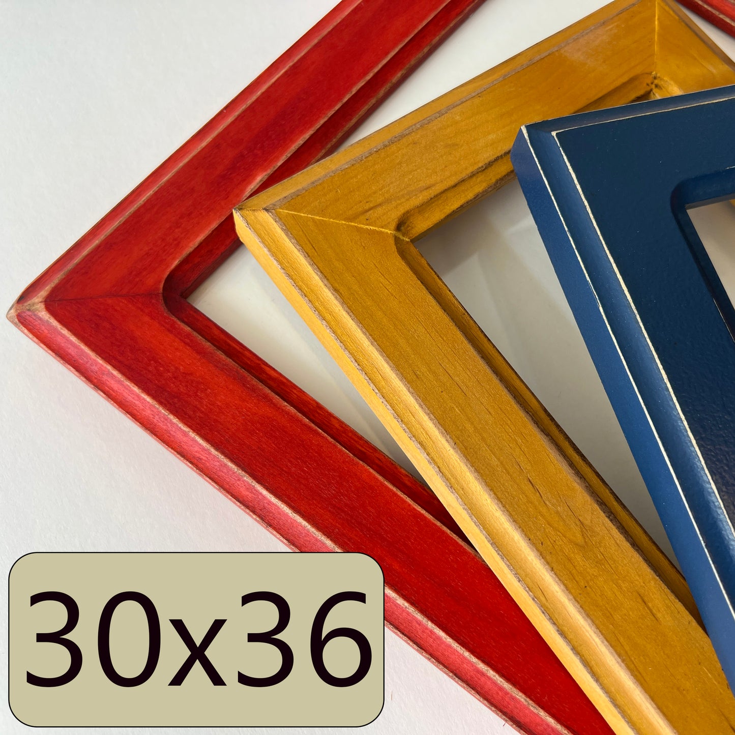30x36" frame in 1.5 Wide Double Cove style - Choose your color - FREE SHIPPING