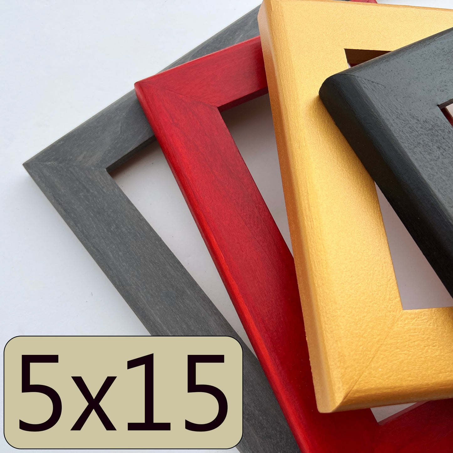 5x15" frame in 1.5 Rounded style - Choose your color - FREE SHIPPING