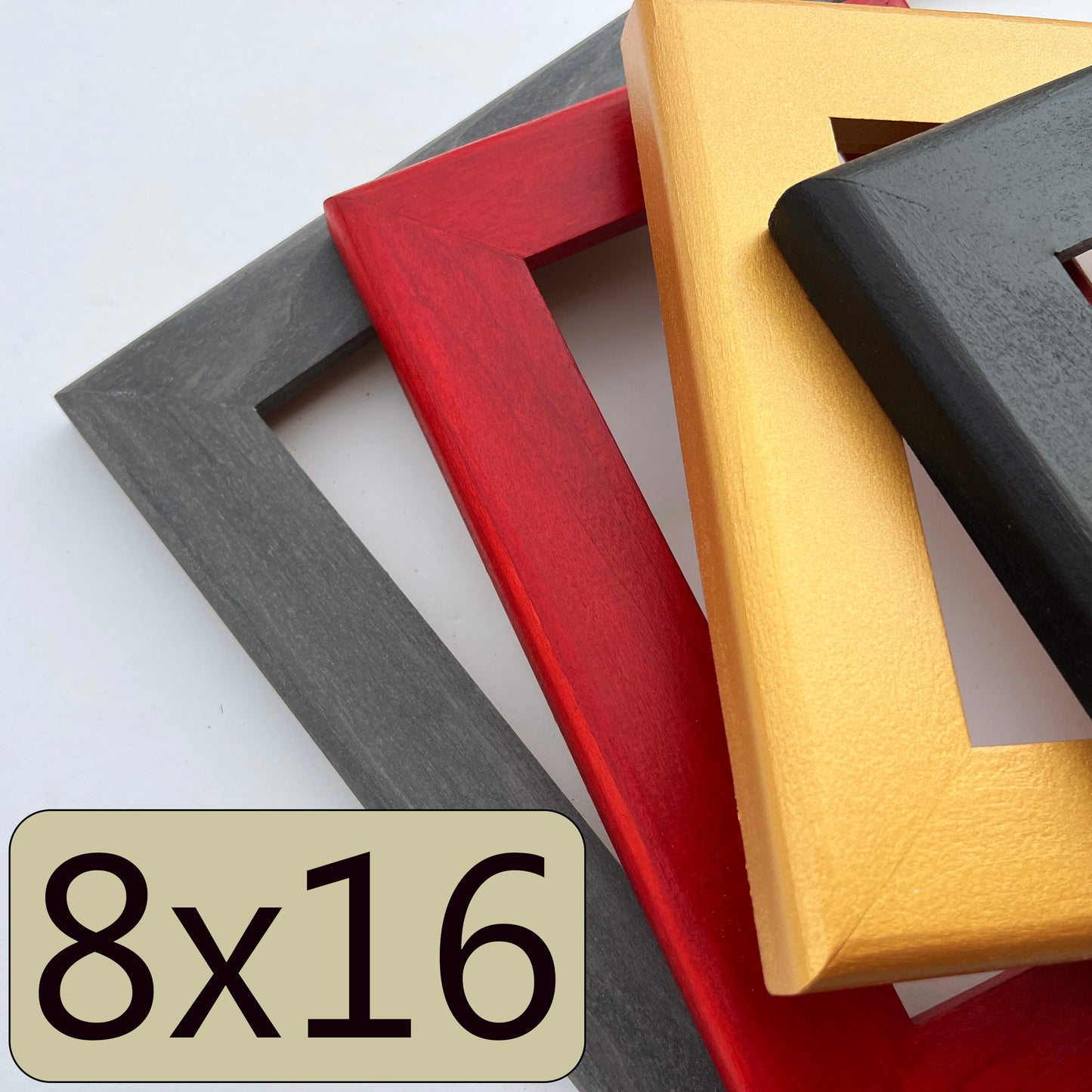 8x16" frame in 1.5 Rounded style - Choose your color - FREE SHIPPING