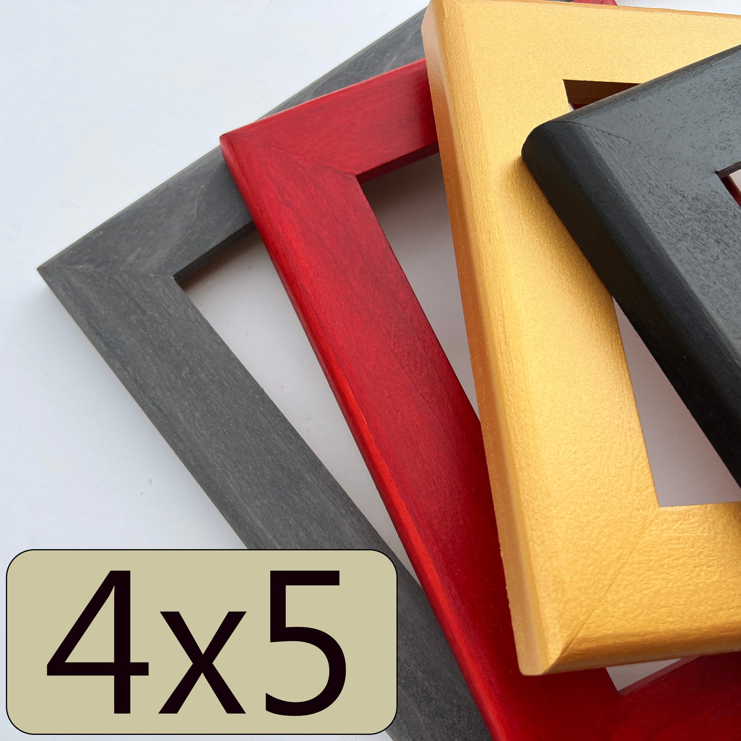 4x5" frame in 1.5 Rounded style - Choose your color - FREE SHIPPING