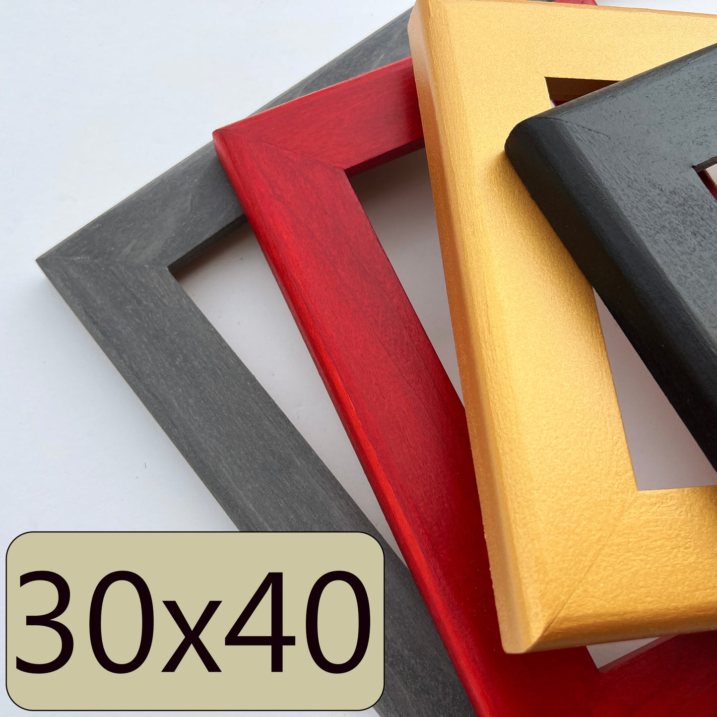 30x40" frame in 1.5 Rounded style - Choose your color - FREE SHIPPING