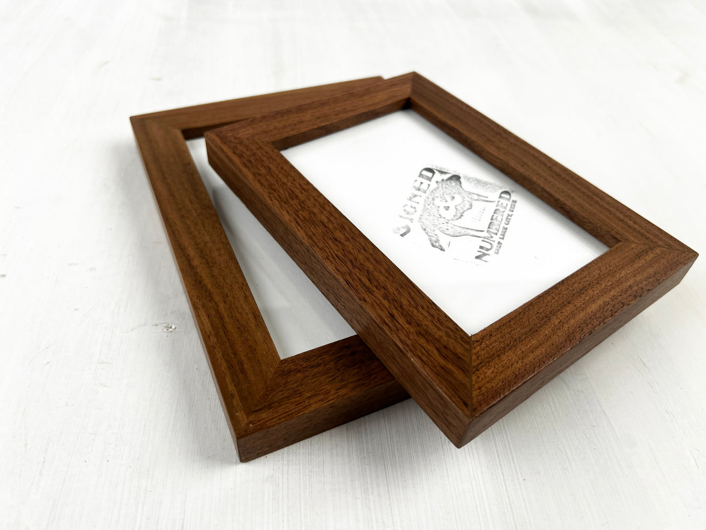 Solid Walnut Picture Frame in 1x1 Hardwood Molding- Choose Your Size - Ships Right Away!