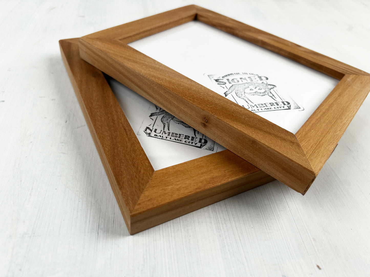Solid Willow Picture Frame in 1x1 Hardwood Molding- Choose Your Size - Ships Right Away!