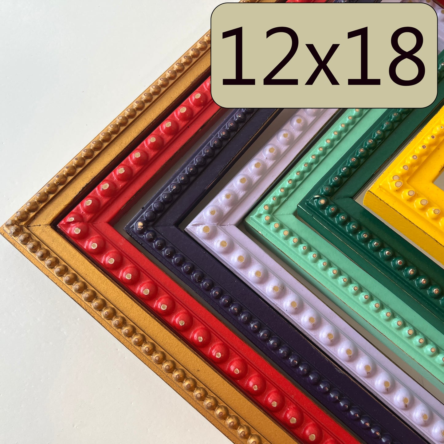 12x18" frame in 1x1 Bumpy style - Choose your color - FREE SHIPPING