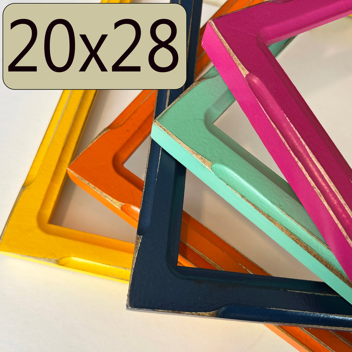 20x28" frame in 1x1 Shallow Bones style - Choose your color - FREE SHIPPING