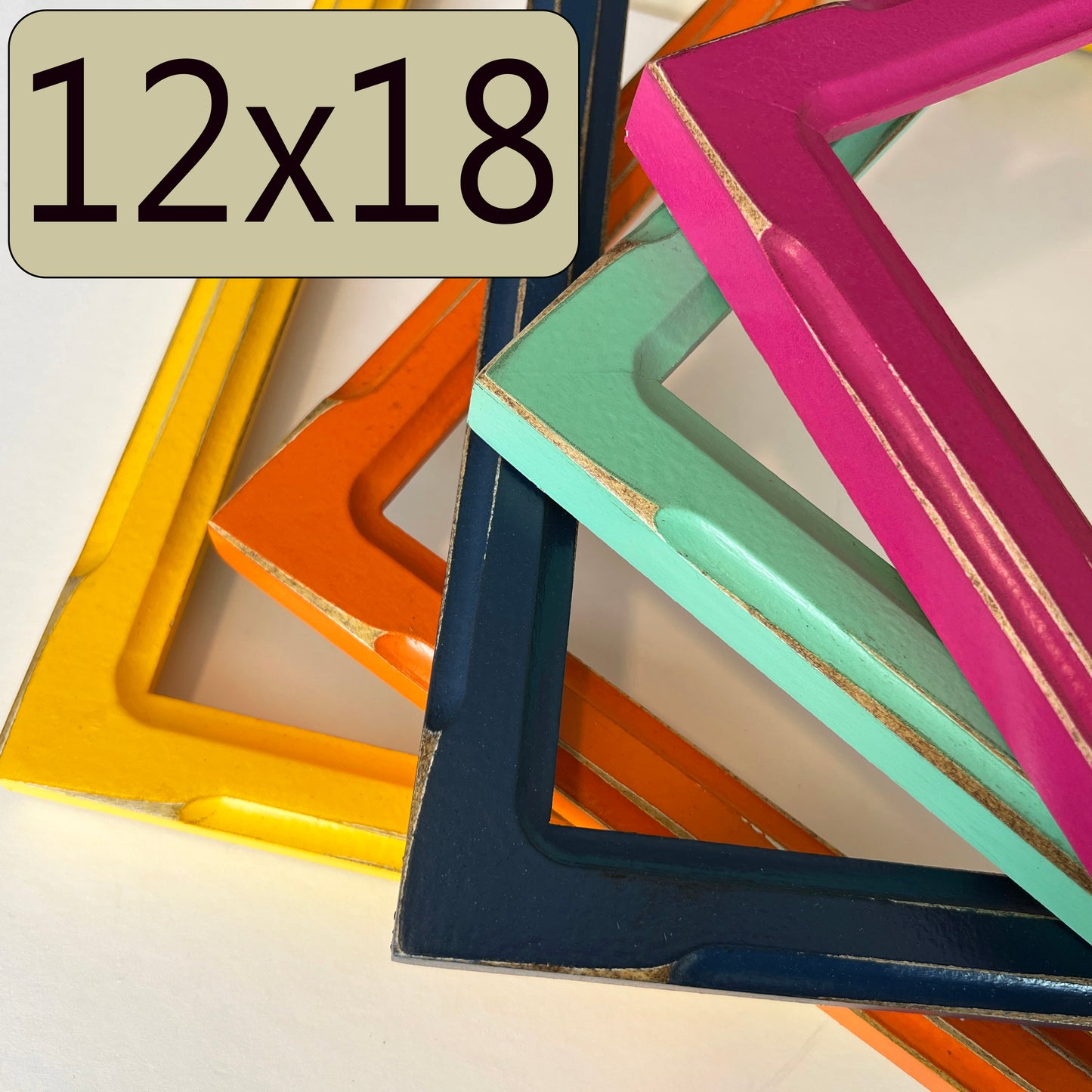 12x18" frame in 1x1 Shallow Bones style - Choose your color - FREE SHIPPING