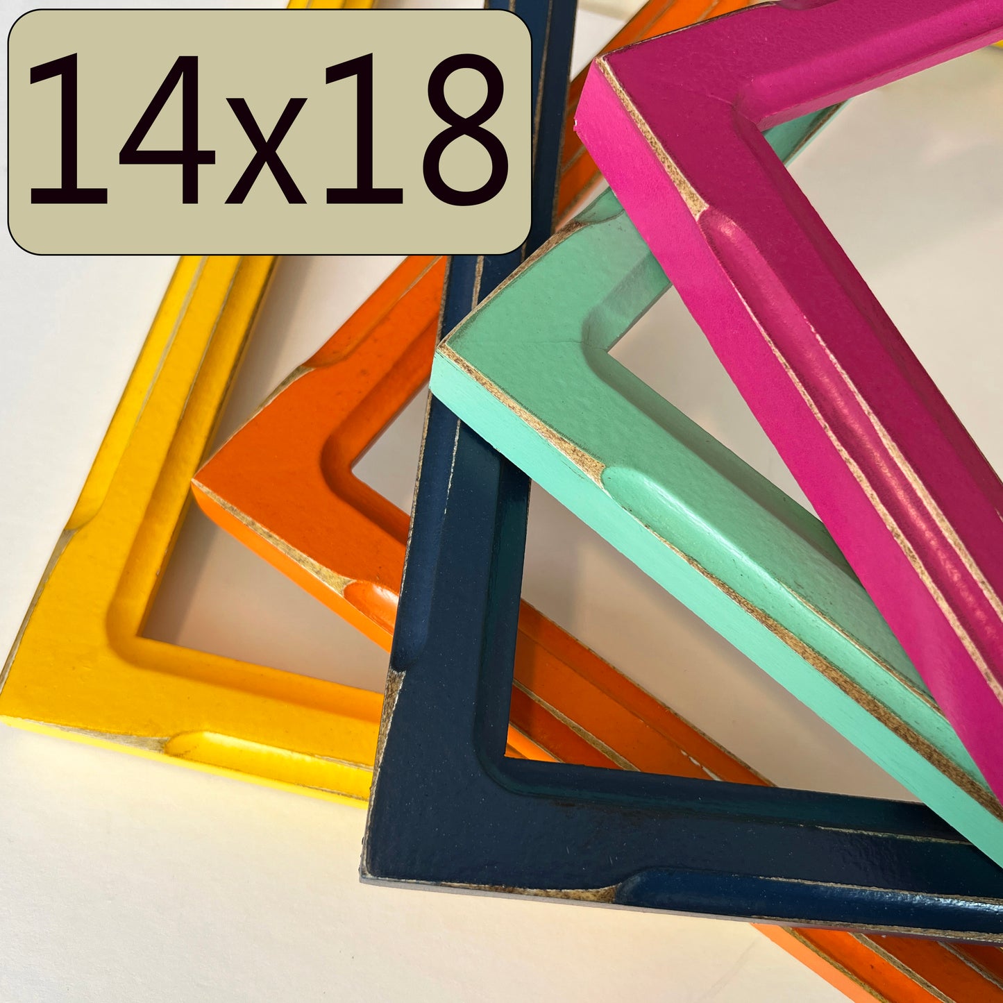 14x18" frame in 1x1 Shallow Bones style - Choose your color - FREE SHIPPING