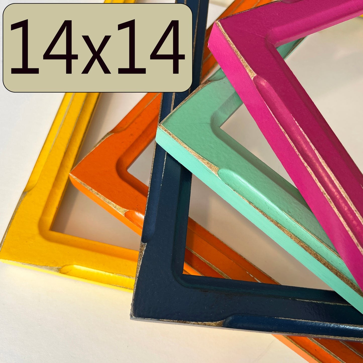 14x14" frame in 1x1 Shallow Bones style - Choose your color - FREE SHIPPING