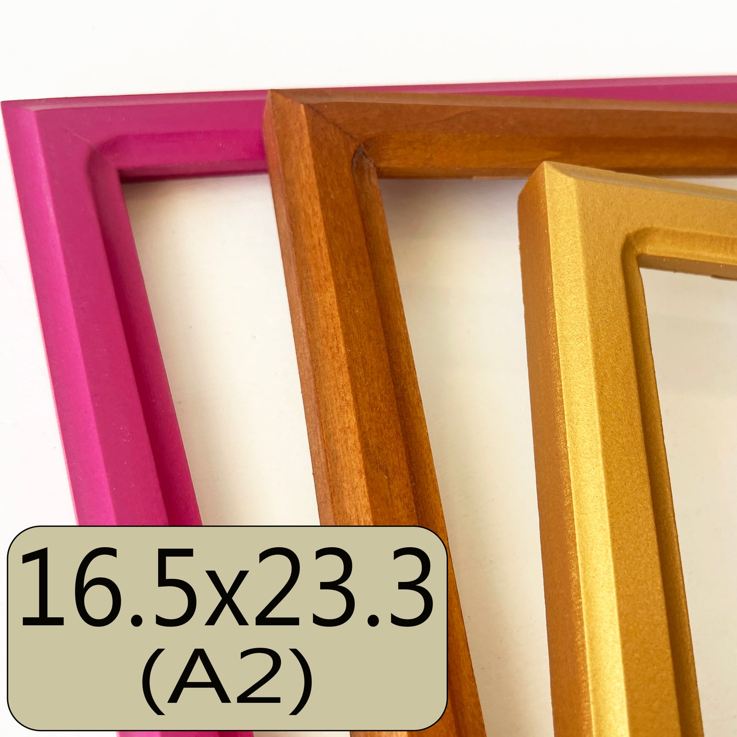 A2 16.5x23.3" frame in 1x1 Double Cove style - Choose your color - FREE SHIPPING