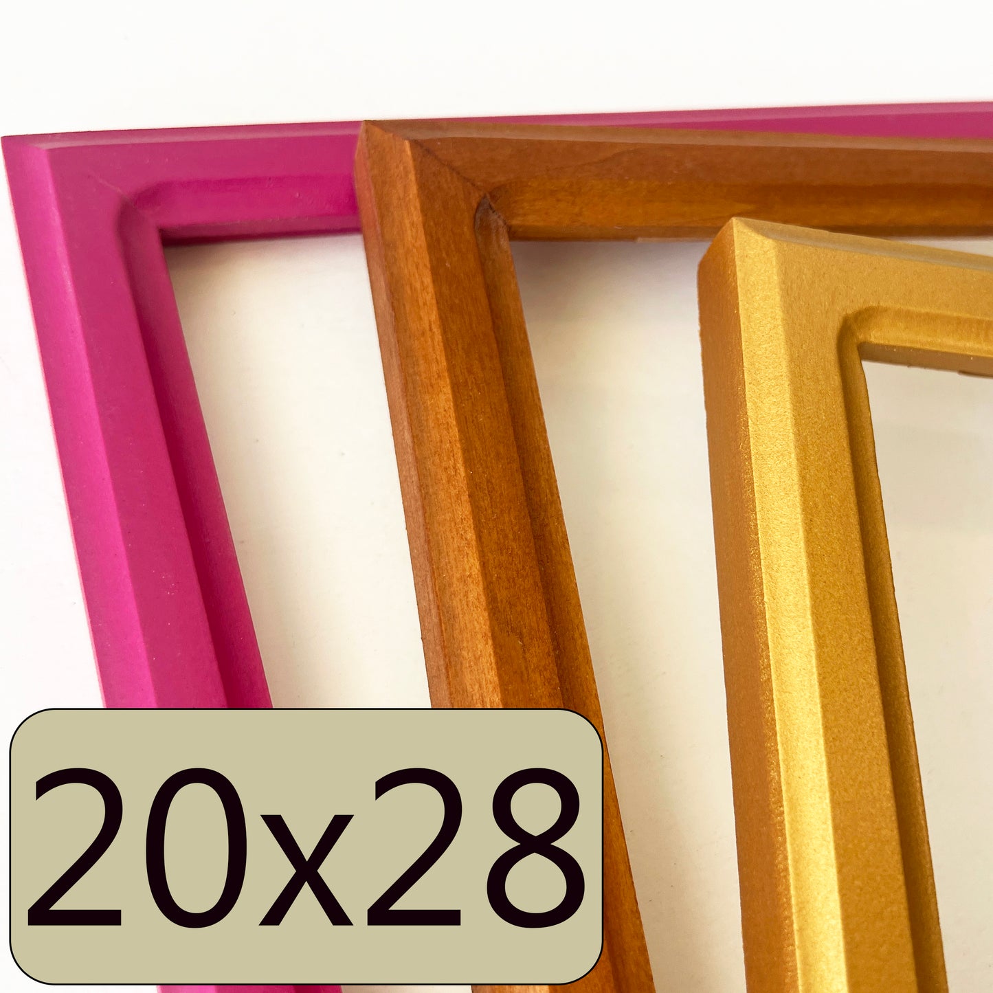 20x28" frame in 1x1 Double Cove style - Choose your color - FREE SHIPPING