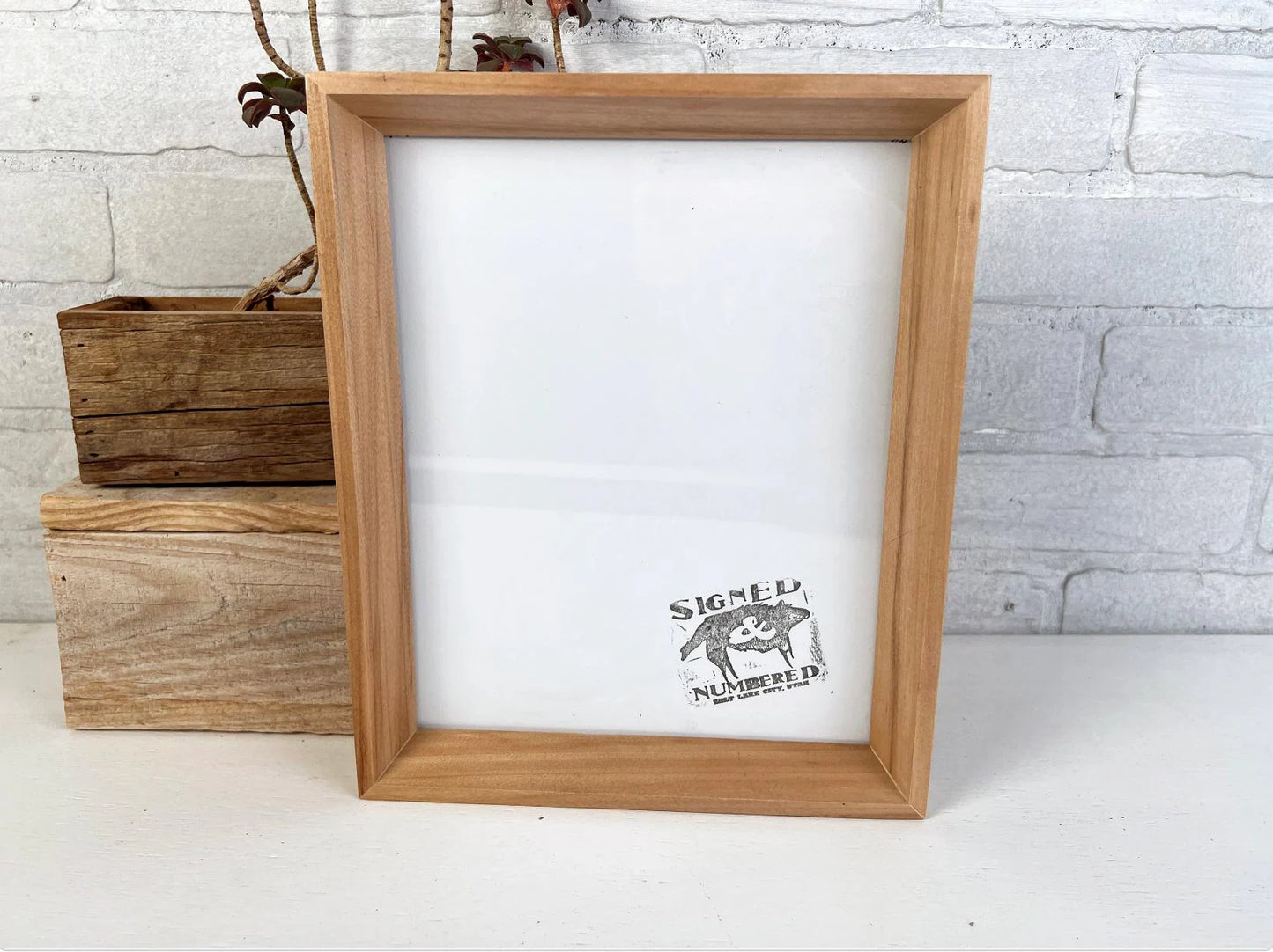 Solid Willow Picture Frame in Park Slope Hardwood Molding- Choose Your Size - Ships Right Away!