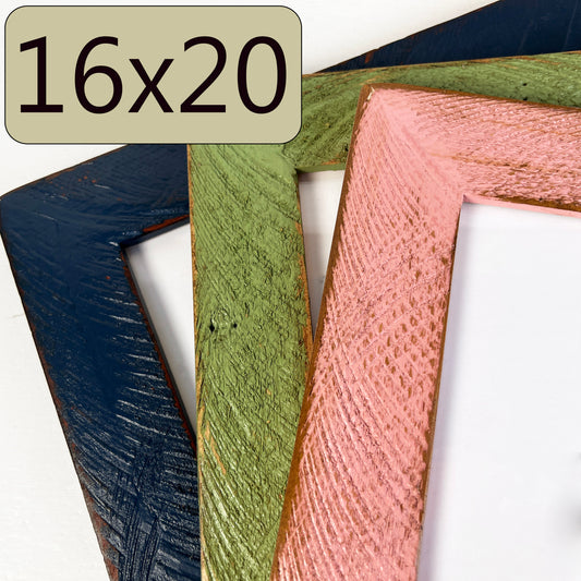 16x20" frame in 2" Roughsawn style - Choose your color - FREE SHIPPING