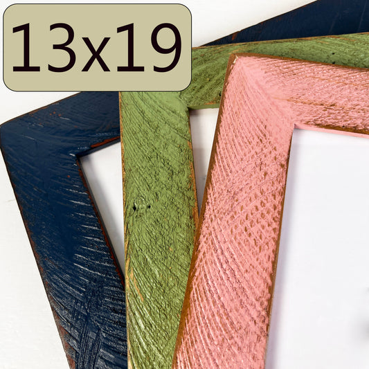 13x19" frame in 2" Roughsawn style - Choose your color - FREE SHIPPING